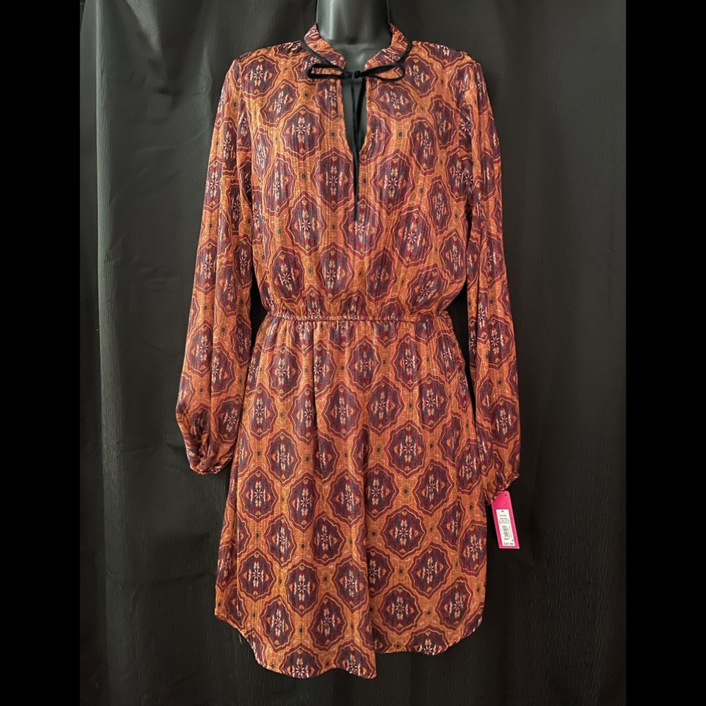 Dark orange midi dress